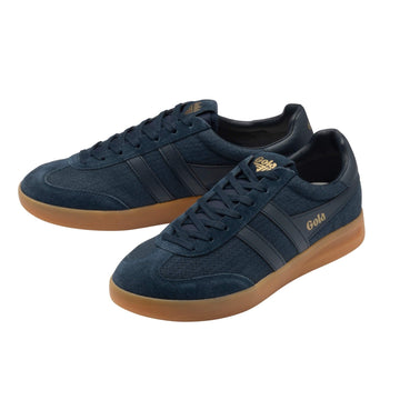 Mens Gola Cyclone Marque Trainers - Navy