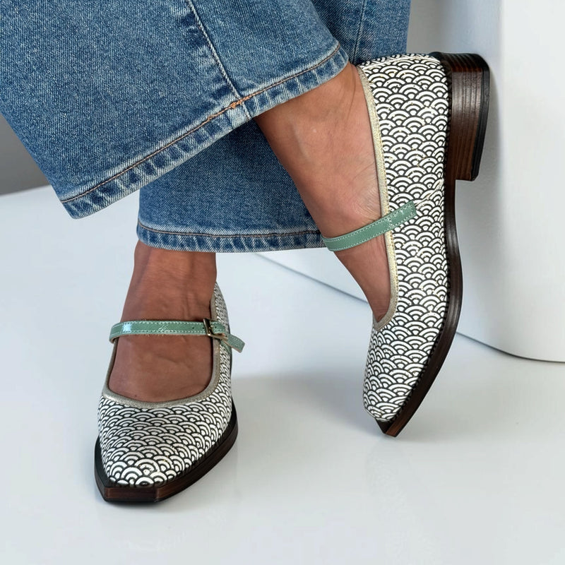 Womens AW26 Nemonic 2528 Margot White Flat Shoes - White