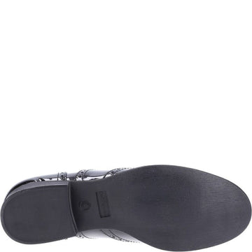 Girls Hush Puppies Kada Senior School Shoes - Black Patent