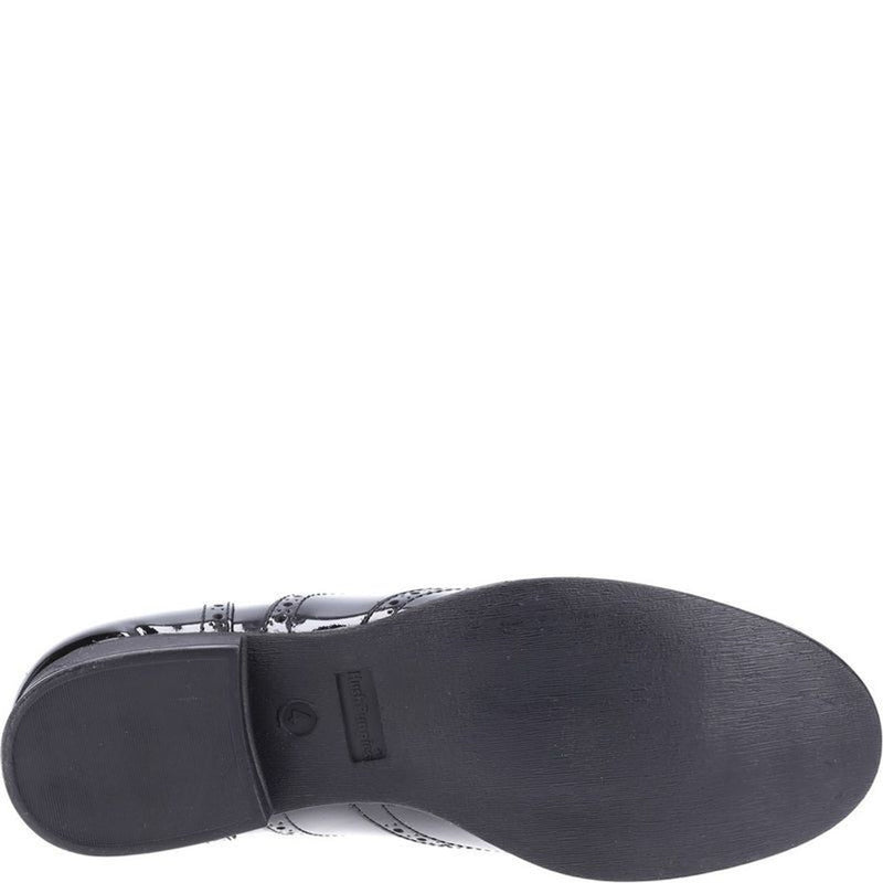Girls Hush Puppies Kada Senior School Shoes - Black Patent