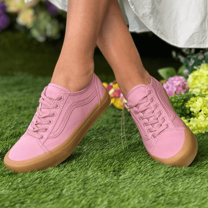 Womens Vans Eco Theory Old Skool Trainers - Pink
