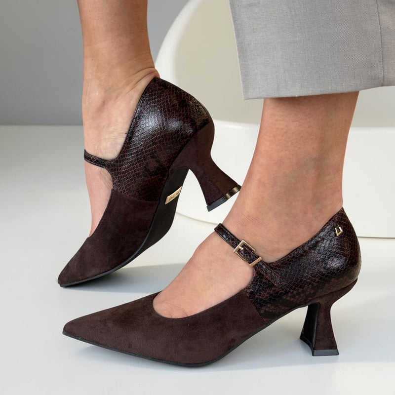 Womens Una Healy This Is Real Block Heels - Choco Cobra