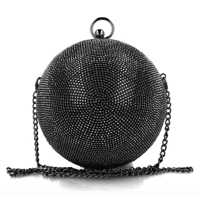 Mens Menbur Cuarzo 85069 Black Diamante Ball Round Bag - Black
