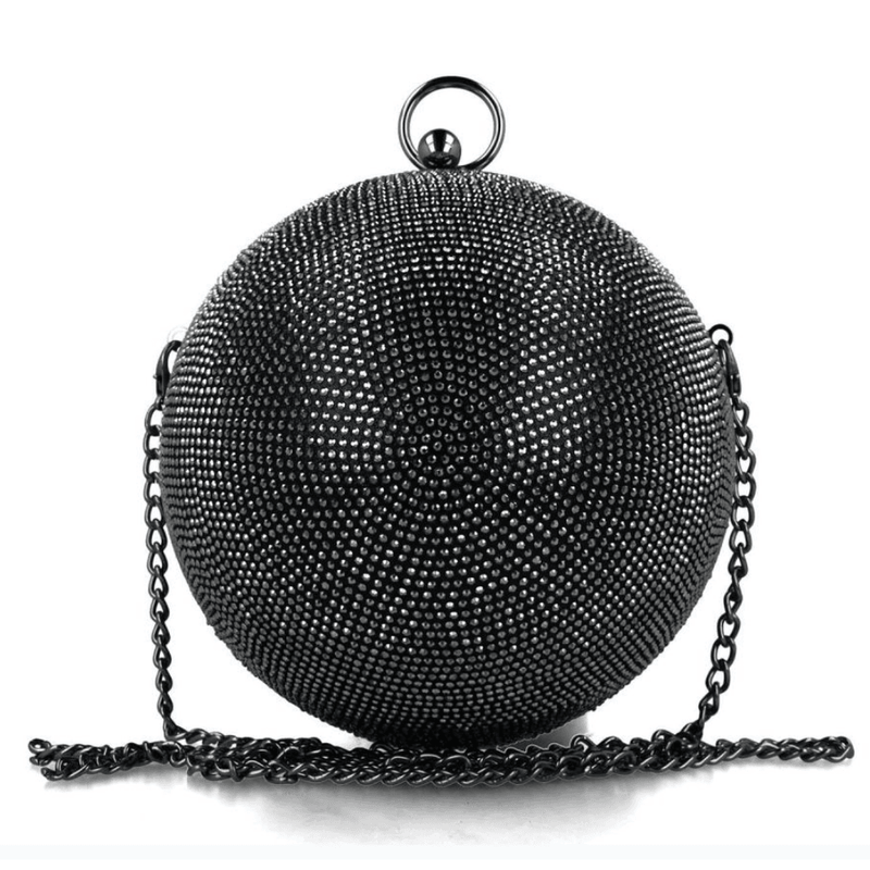 Mens Menbur Cuarzo 85069 Black Diamante Ball Round Bag - Black