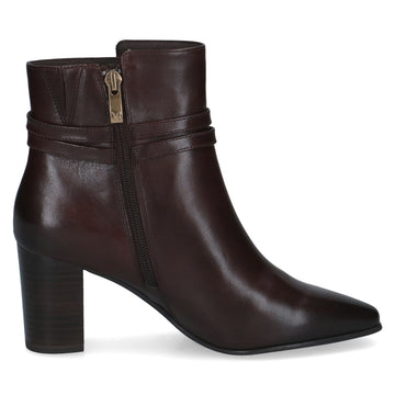 Womens Caprice 25317 Ankle Boots - Dark Brown Nappa