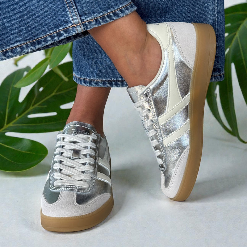 Womens Gola Viper Trainers - Silver