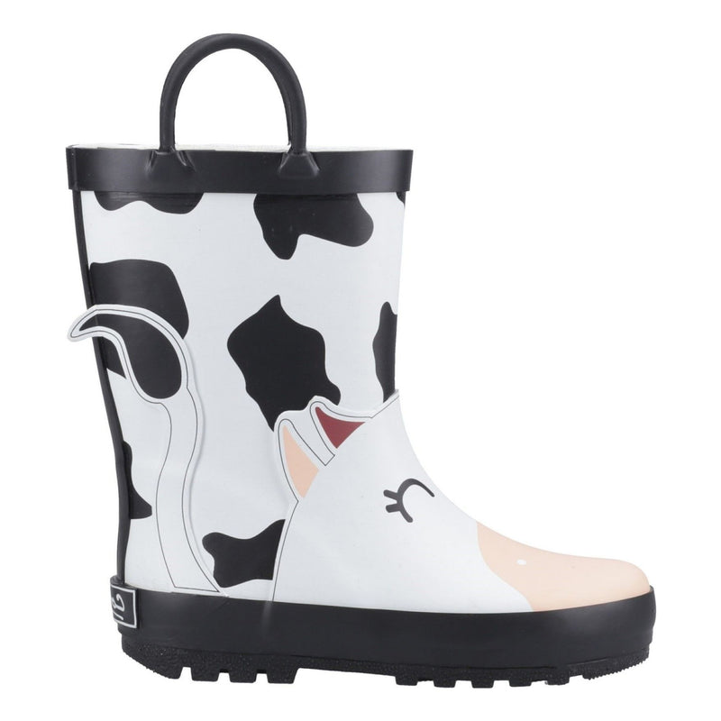 Kids Cotswold Puddle Boot 3D Wellingtons - Cow