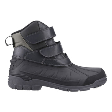 Mens Cotswold Kempsford Black Waterproof Snow Boots - Black