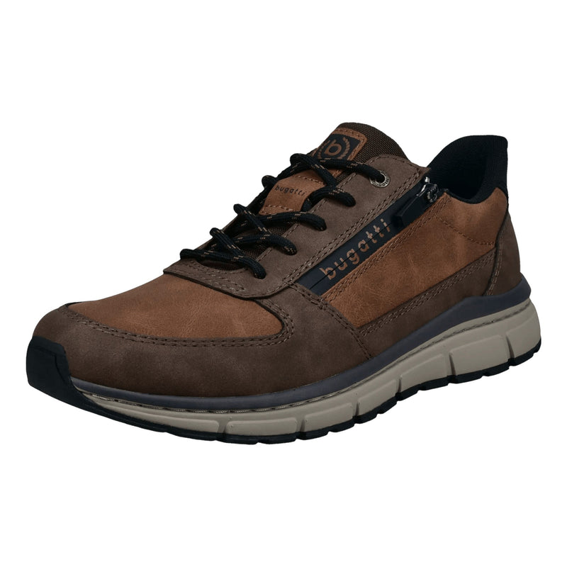 Mens Bugatti AOS06 Cognac Trainers - Cognac