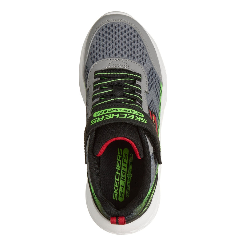 Junior Boys Skechers 401490L Meteor-Lights 2.0 Trainers - Grey