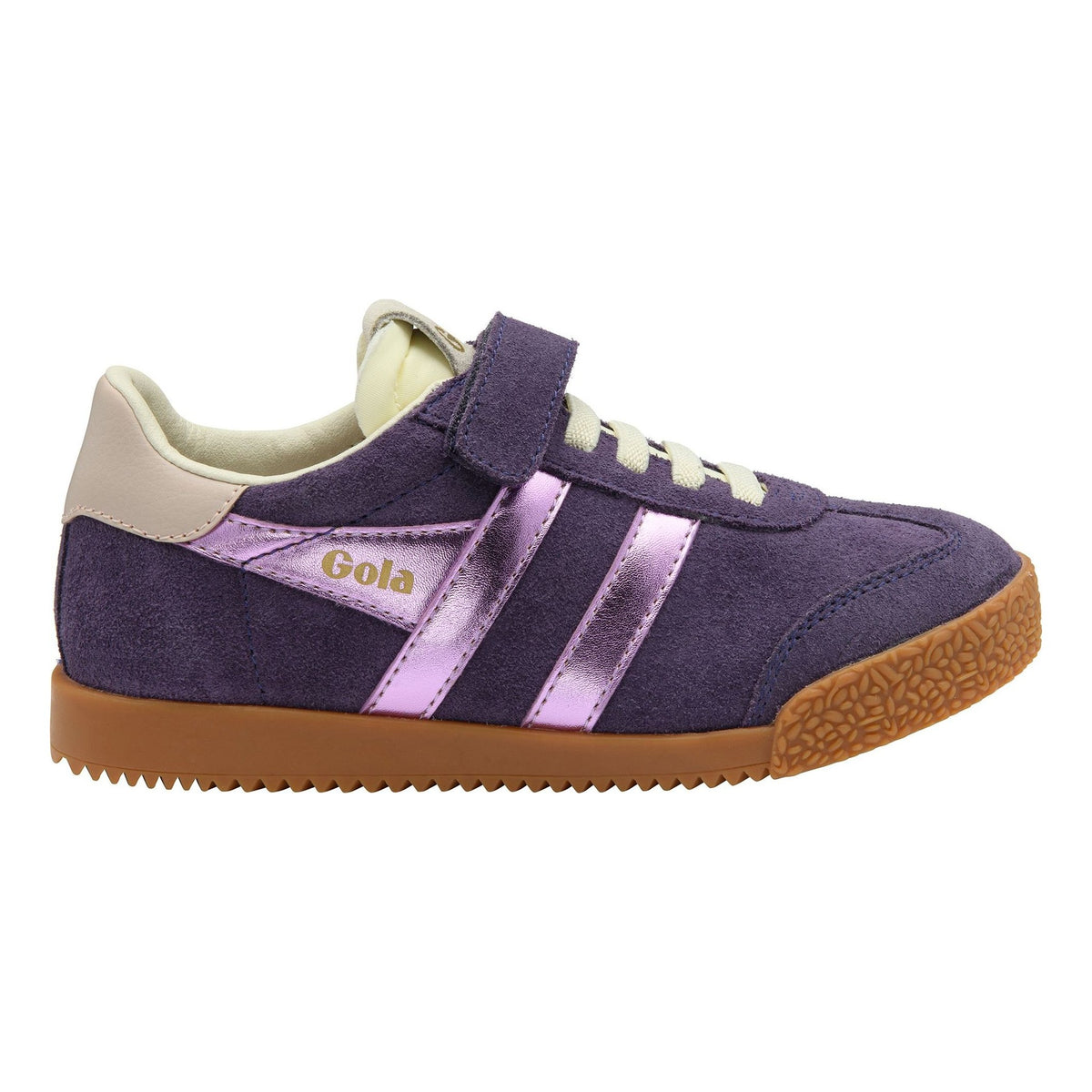 Girls Gola Elan Glitz Plum Trainers