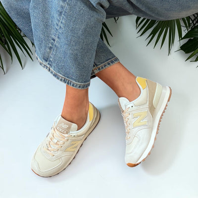 Womens New Balance W574 Trainers - Sea Salt