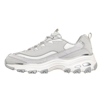 Womens Skechers 150873 D'Lites - Chrome Wave Grey Trainers - Grey