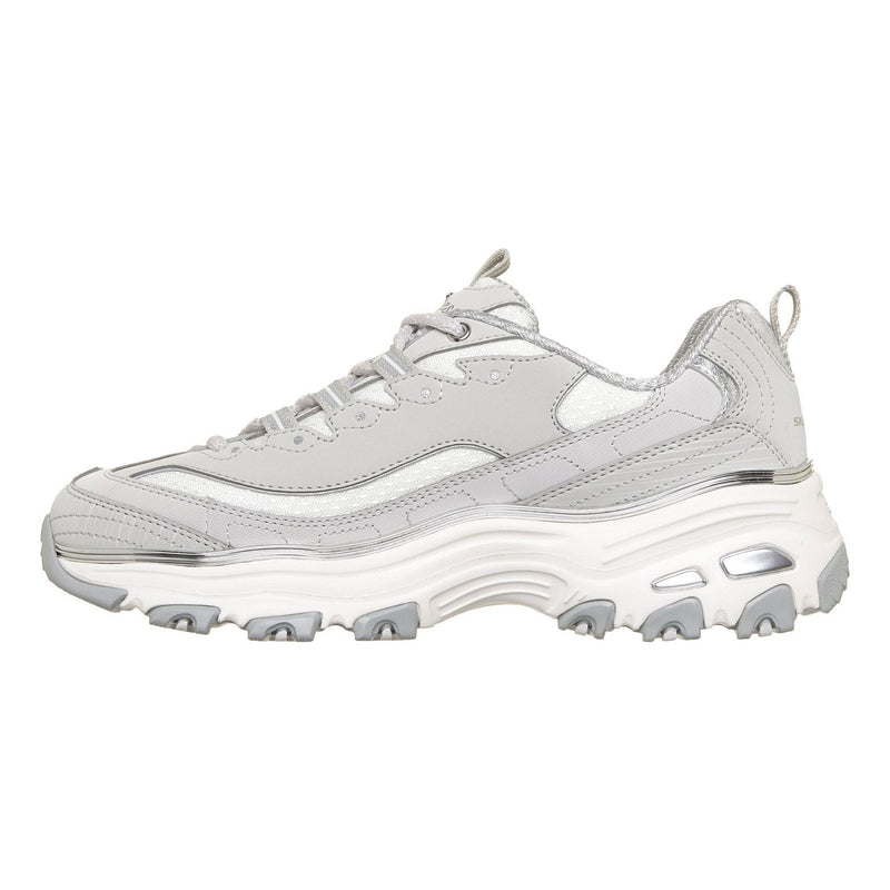 Womens Skechers 150873 D'Lites - Chrome Wave Grey Trainers - Grey