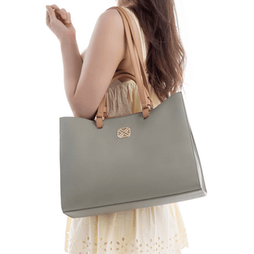Womens Xti 184544 Long Strap Tote Bag - Khaki