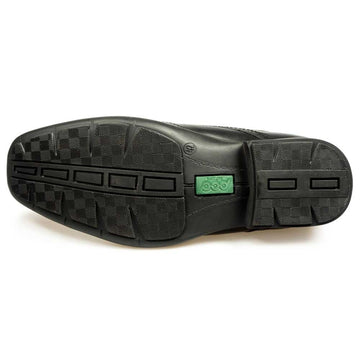 Pod Angus Black Leather Lace Up Boys School Shoes - Black