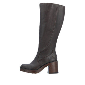 Womens Rieker 58090 Nougat Long Boots - Nougat