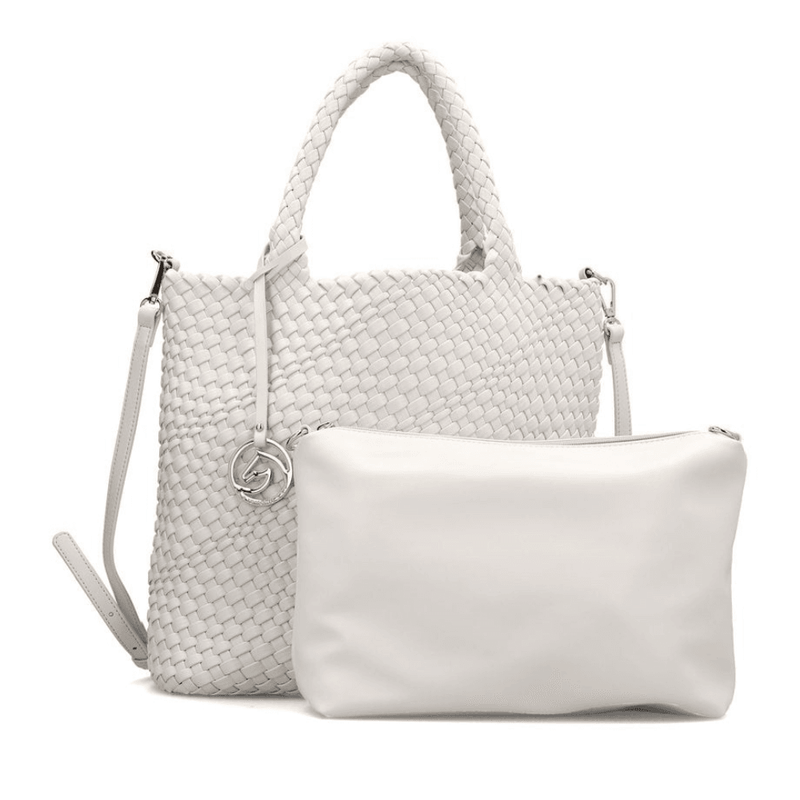 Womens Remonte Q0761 White Woven Tote Bag - White
