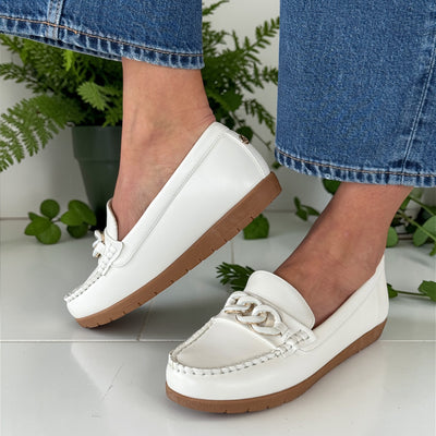 Womens Lotus Coma Loafer - White