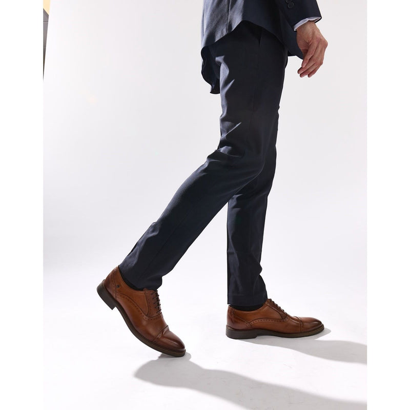Mens Base London Ascot Formal Lace-up Shoes - Burnt Tan