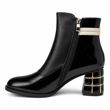 Womens Redz F3051 Black Ankle Boots - Black
