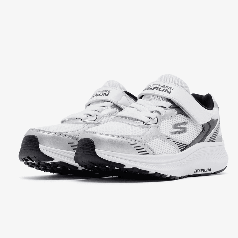 Skechers Boys Go Run Consistent Trainers - Silver White