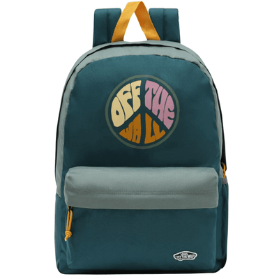 Vans Sport Realm Schoolbag in Teal Yellow Logo - Teal and Yellow