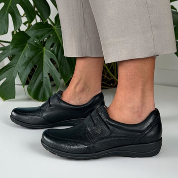 Womens Caprice 24753 Black Nappa Casual Shoes - Black Nappa