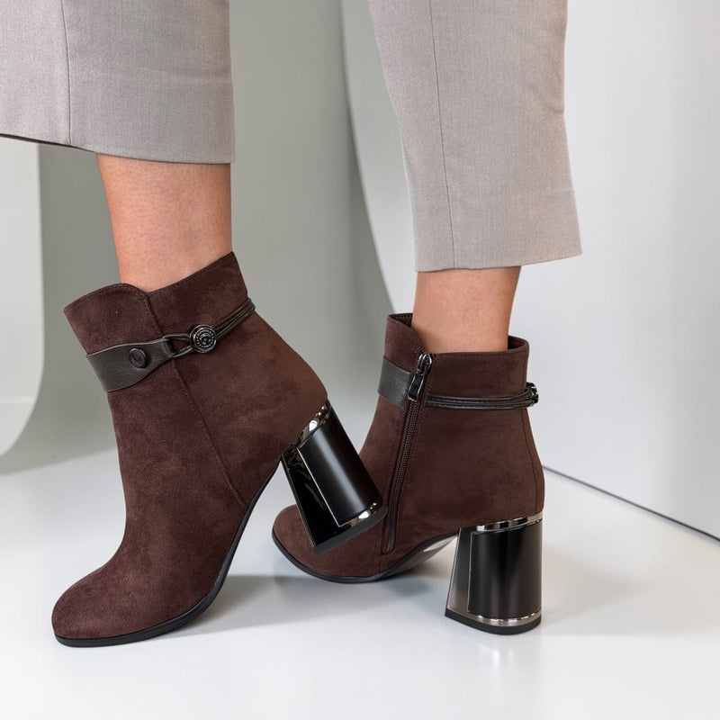 Womens Redz R1851 Brown Ankle Boots - Brown