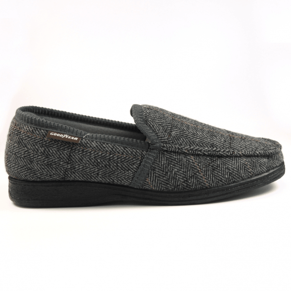 Lazy Dogz Mens Eisenhower Tweed Slippers