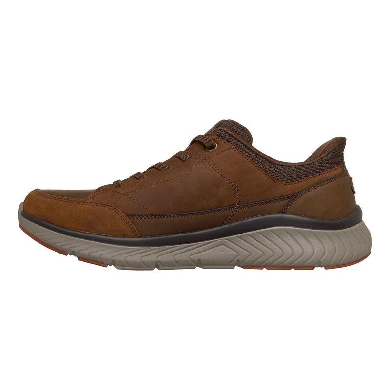 Mens Skechers Arch Fit Crosser - Felix Dark Brown Trainers - Dark Brown