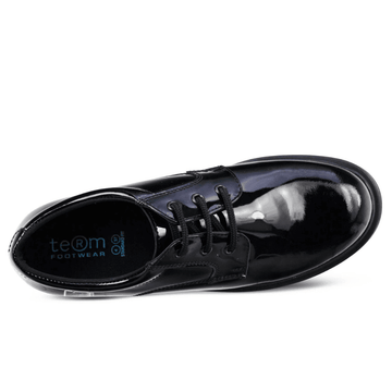 Girls Term Bailey Black Patent Lace Up School Shoes - Black Patent
