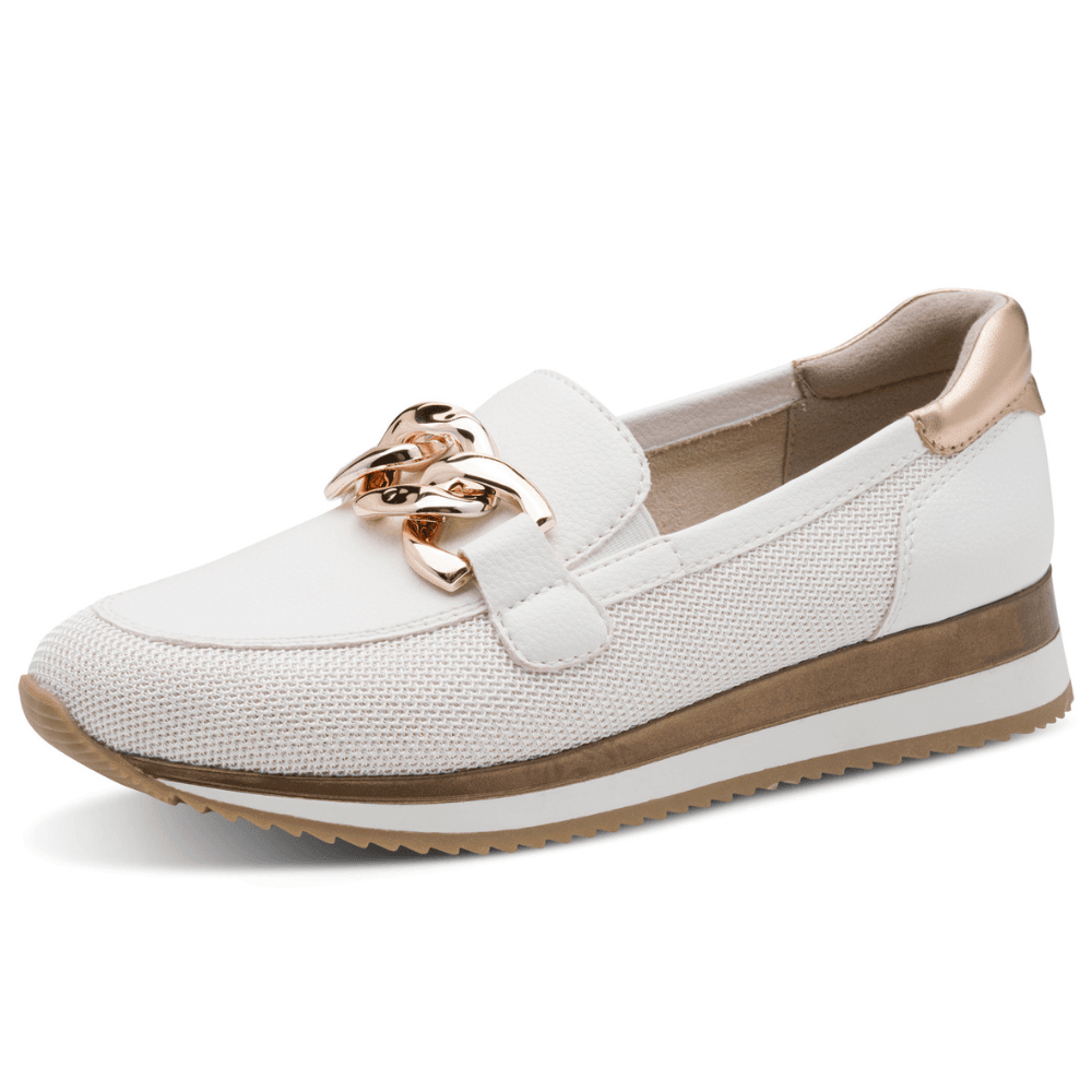 Womens Jana 24766 With with Rose Gold Sporty Mesh Loafers