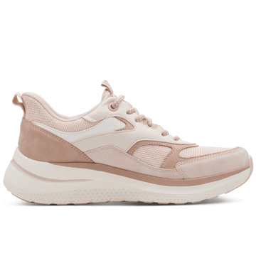 Womens Marco Tozzi 23732 Rose Pink Wedge Trainers - Rose Combi