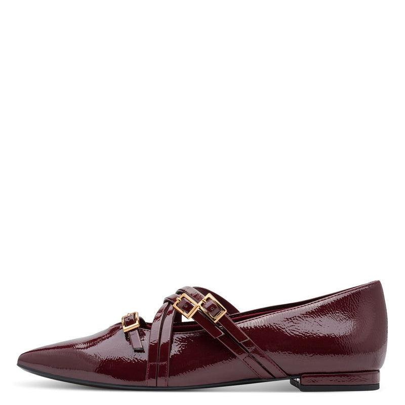 Womens Tamaris 22160 Loafers - Merlot Patent
