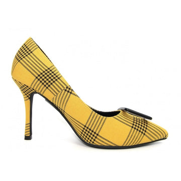 Lunar Womens Sheena Yellow Elegance Court Shoe - Yellow