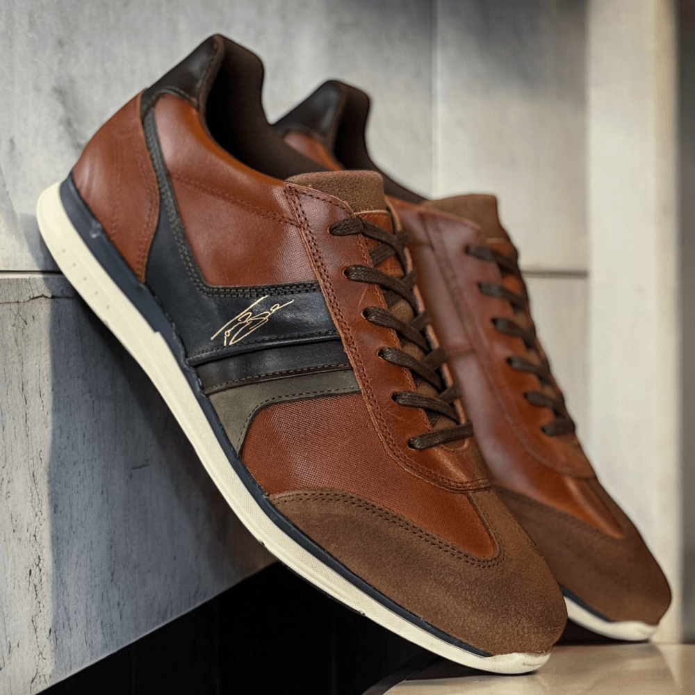 Mens Lloyd and Pryce Gallo Tan Leather Trainers