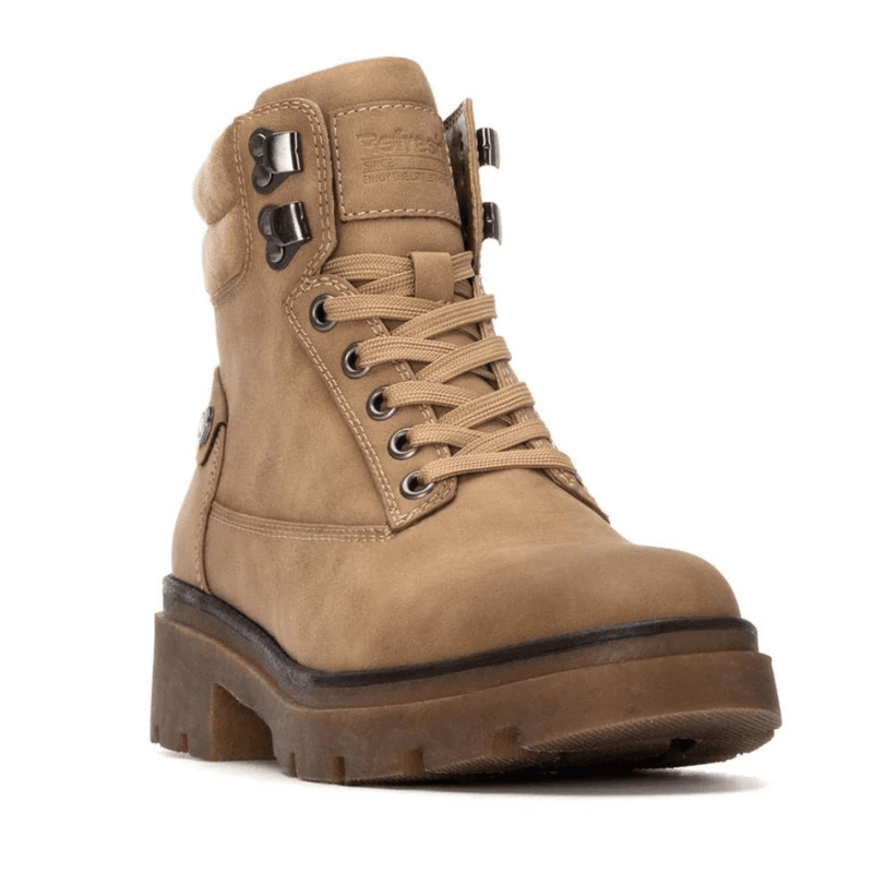 Womens Refresh 173187 Camel Padded Cuff Ankle Boots - Camel