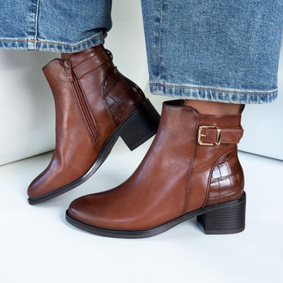 Womens Redz 2676310 Tan Ankle Boots - Tan