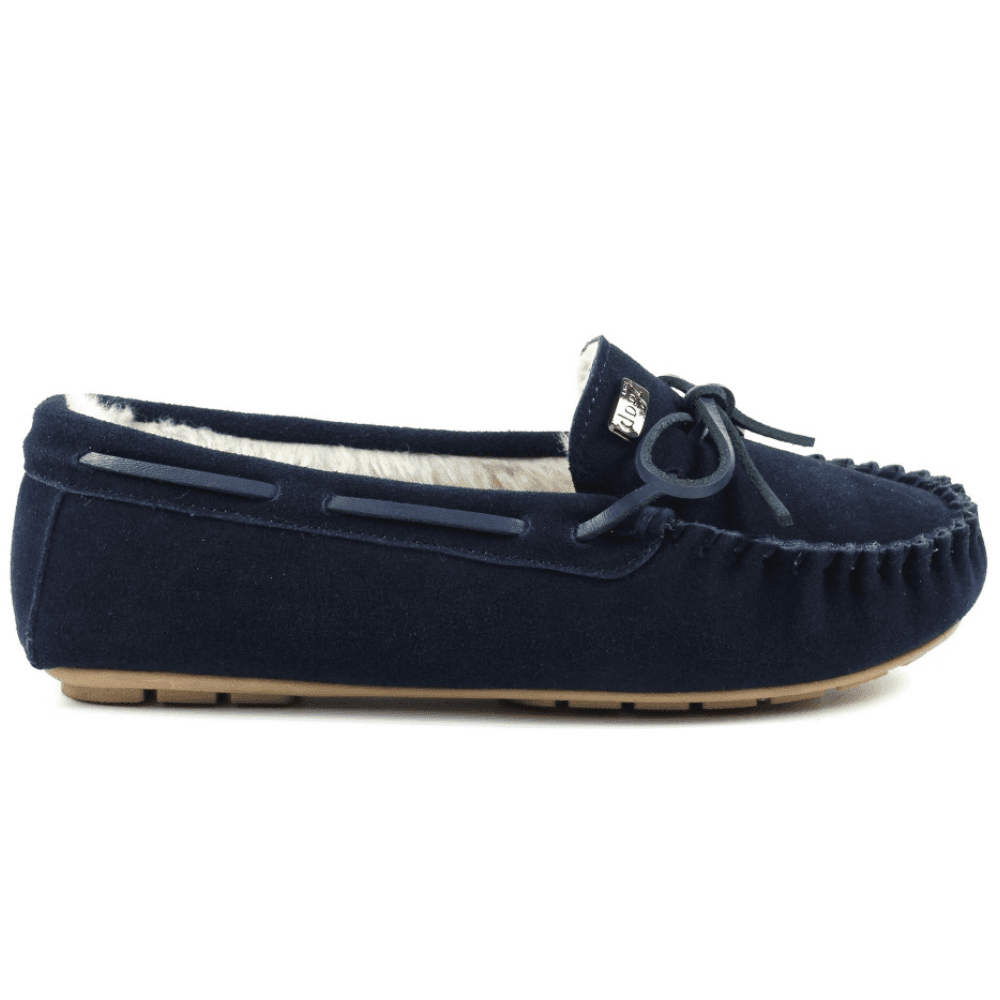 Womens Lazy Dogz Portree Moccasin Slippers