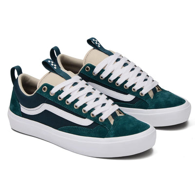 Mens Vans Skate Old Skool Casual Shoes - Oatmeal And Deep Teal