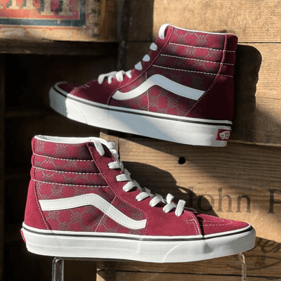Vans Mens Monogram Sk8-Hi Trainers - Port Royale-Red