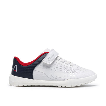 Boys Clarks CICA Goal Kid Football Shoes - White