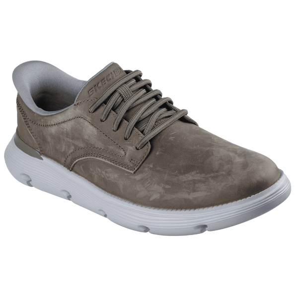 Skechers Mens Slip In Garza Duran Trainers in Dark Taupe - Dark Taupe