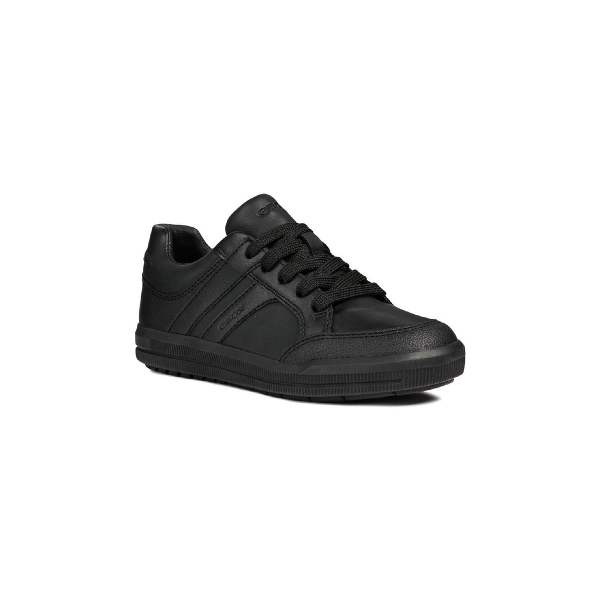 Junior Boys Geox Arzach Black School Shoes