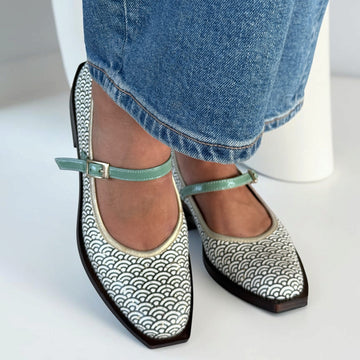 Womens AW26 Nemonic 2528 Margot White Flat Shoes - White
