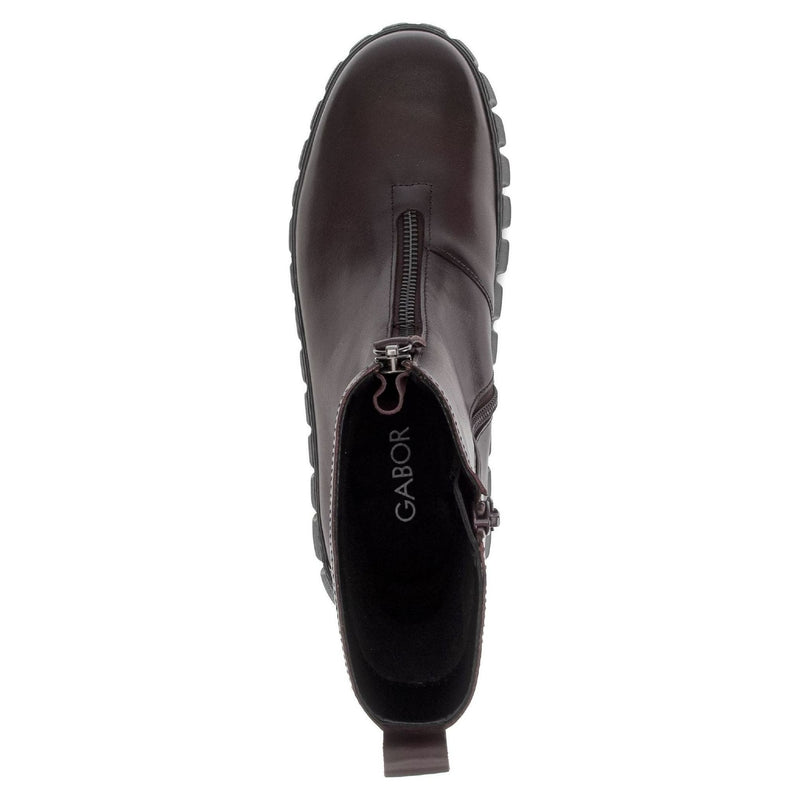 Womens Gabor 8016 Bordeaux Ankle Boots - Bordeaux