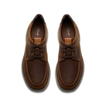Mens Clarks Mullan Moc Casual Lace-up Shoe - Beeswax