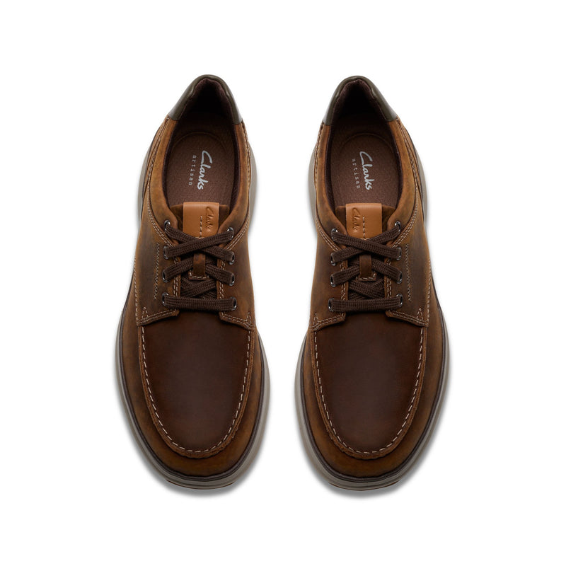 Mens Clarks Mullan Moc Casual Lace-up Shoe - Beeswax