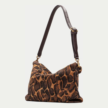 Womens Hispanitas 264948 Suede Shoulder Bag - Giraffe